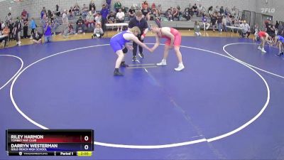 215 lbs Cons. Round 2 - Riley Harmon, Tombey Mat Club vs Darryn Westerman, Gold Beach High School