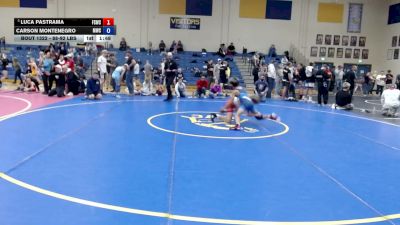 88-92 lbs Cons. Sub-semis - Luca Pastrama, Fighting Squirrels Wrestling Club vs Carson Montenegro, Middleton Wrestling Club