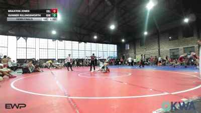 106 lbs Semifinal - Braxton Jones, Collinsville Cardinal Youth Wrestling vs Gunner Killingsworth, Honey Badgers Wrestling Club