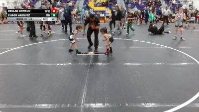 40 lbs Round 2 - Declan Dawson, Richmond Hill Wrestling Club vs Chaos Vasquez, Fort Stewart Wrestling Club