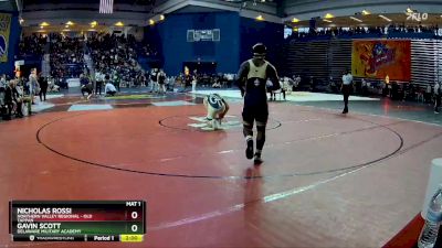 190 lbs Champ. Round 1 - Gavin Scott, Delaware Military Academy vs Nicholas Rossi, Northern Valley Regional - Old Tappan