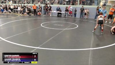 67 lbs Cons. Round 1 - Sawyer Barnes, Mid Valley Wrestling Club vs Xander Drabeck, Mid Valley Wrestling Club