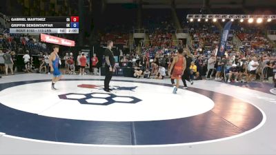 113 lbs Champ. Rd Of 128 - Gabriel Martinez, CA vs Griffin Sensintaffar, OK