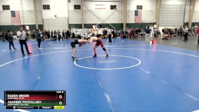 165 lbs Champ. Round 2 - Kaden Broer, Northern State vs Asadbek Fayzullaev, Northwest College