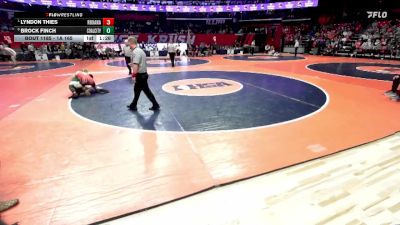 1A 165 lbs Quarterfinal - Lyndon Thies, Roxana vs Brock Finch, Coal City