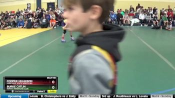 70 9U Quarterfinal - Burke Catlin, Horace Wrestling Club vs Cooper Helgeson, Lake Mills Youth Wrestling