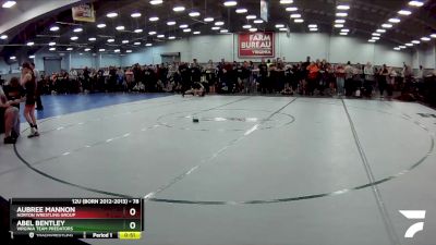 78 lbs Cons. Round 4 - Abel Bentley, Virginia Team Predators vs Aubree Mannon, Norton Wrestling Group