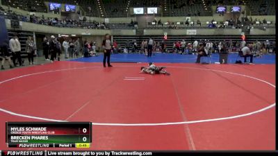 50 lbs Cons. Semi - Myles Schwade, Cresco Youth Wrestling Club vs Brecken Phares, Team Nazar