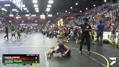 58 lbs Cons. Round 4 - Maxwell Phillips, Brighton WC vs Maggie Harmer, Lakewood WC