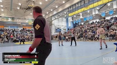 190 lbs Semifinal - Hayden Moaney, Delaware Military Academy vs Finn Hanna, Saint Marks H S