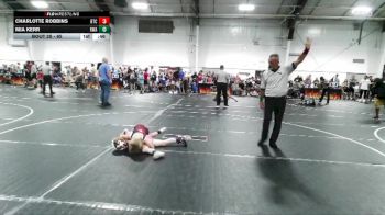65 lbs Round 2 - Charlotte Robbins, Bison Takedown Club vs Mia Kerr, Roundtree Wrestling Academy