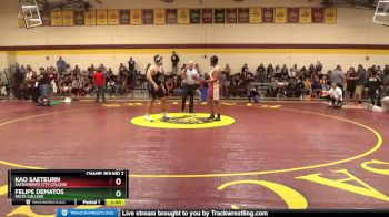 285 lbs Champ. Round 2 - Felipe Dematos, Delta College vs Kao Saeteurn, Sacramento City College