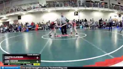 100 lbs Champ. Round 2 - Luke Weaver, Central Indiana Academy Of Wrestling vs Chastin Clayborn, Indiana