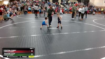 38 lbs Semifinal - Paxton Culp, Cane Bay Cobras vs Colton Corey, Carolina Reapers