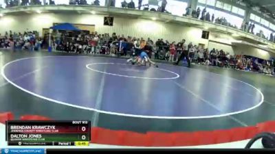 98 lbs Champ. Round 2 - Brendan Krawczyk, Jennings County Wrestling Club vs Dalton Jones, Quaker Wrestling Club