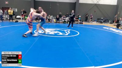 92 lbs Champ. Round 2 - Christian Brown, Oregon vs Amin Qouchbane, Oregon