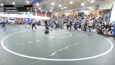 113 lbs 3rd Place Match - Chris Qureshi, Fountain Valley vs Santos Tizoc, Silver Creek