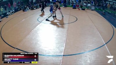 126 lbs 5th Place Match - Quenten Halverson, Alaska vs Beckett Clear, California