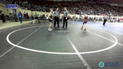 75 lbs Round Of 16 - Elliott Gibson, Owasso Takedown Club vs Brady Hembree, Wyandotte Youth Wrestling