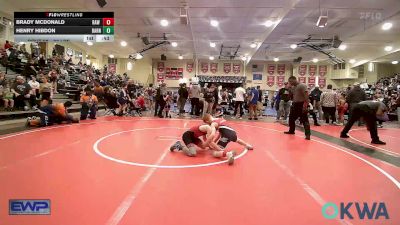 83 lbs Quarterfinal - Brady McDonald, Raw Wrestling Club vs Henry Hibdon, Barnsdall Youth Wrestling