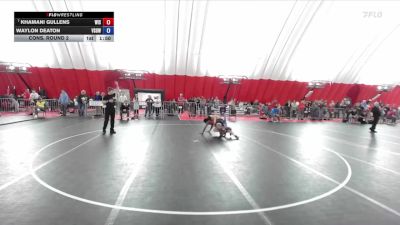 132 lbs Cons. Round 2 - Khamani Gullens, Wisconsin vs Waylon Deaton, Victory School Of Wrestling