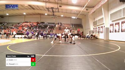 150 lbs Semifinal - Jacob Cook, Sperry High School vs Hank Powell, Bristow High School