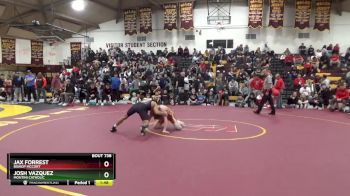 126 lbs Champ. Round 3 - Josh Vazquez, Montini Catholic vs Jax Forrest, Bishop McCort
