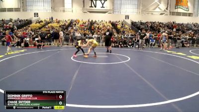 87 lbs 5th Place Match - Dominik Griffo, Grindhouse Wrestling Club vs Chase Snyder, Black Belt Wrestling Academy