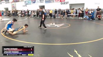 132 lbs Cons. Round 3 - Spencer Meneses, Chugach Eagles Wrestling Club vs Alvino Vasquez, Bethel Freestyle Wrestling Club