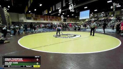 108 lbs Round 1 - Josiah Thompson, Central Coast Most Wanted vs Holden Hare, Moorpark