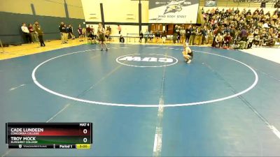 141 lbs Cons. Round 3 - Cade Lundeen, Concordia College vs Troy Mock, Elmhurst College