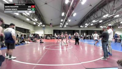 116 lbs Quarterfinal - Gavin Hazleton, Washington Twp. Minutemen MS vs Larsen Ronco, Maine Hammahs MS