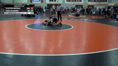 110 lbs Round 2 - Kole Claussen, Panther Wrestling Club vs Clayton Dietrich, Big Game Wrestling Club