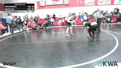 131 lbs Rr Rnd 3 - Titus Nichols, Gravette Wrestling Club vs McCoy Lee, Verdigris Youth Wrestling