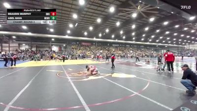 85 lbs Champ. Round 2 - Abel Nava, Magic City Wrestling Club vs Beaudin Murphy, Billings Wrestling Club