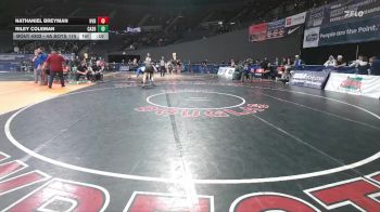4A Boys 175 lbs Cons. Round 3 - Riley Coleman, Cascade Boys vs Nathaniel Breyman, Hidden Valley Boys