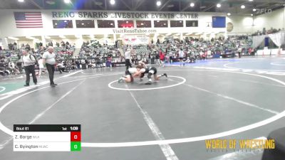 135 lbs Round Of 64 - Zion Borge, Westlake vs Cash Byington, Motherlode Wrestling Club