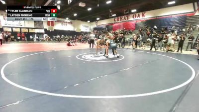 175 lbs Cons. Round 2 - Layden Moreno, Moreno Valley vs Tyler Alvarado, Pacifica (Garden Grove)