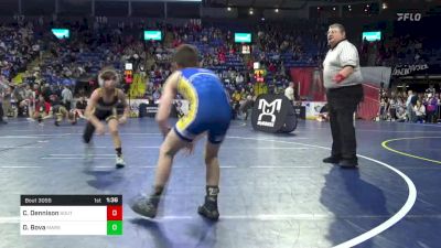 65 lbs Round Of 32 - Cael Dennison, South Fayette vs Dane Bova, Mars