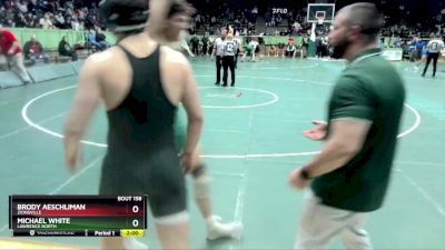 190 lbs Quarterfinal - Michael White, Lawrence North vs Brody Aeschliman, Zionsville