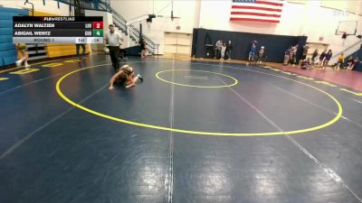 91 lbs Cons. Round 3 - Brody Braun, Powell Middle School vs Tanner Quinterno, Powell Middle School