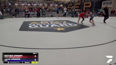 125 lbs Cons. Semi - Lucas Livingood, Iowa vs Matthew Crimmins, Sebolt Wrestling Academy