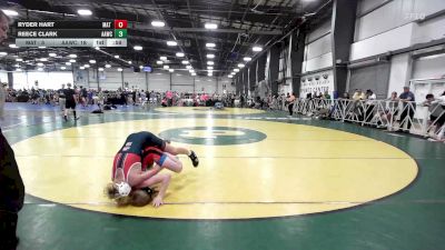 100 lbs Rr Rnd 3 - Ryder Hart, Mat Warriors PWC - MS vs Reece Clark, All American Wrestling Club - MS