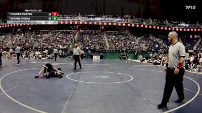 1A 120 lbs 1st Place Match - Efrain Rivera, Polk County High School vs Cooper Foster, Avery County High School