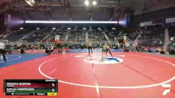 105 lbs Semifinal - Kaylea Mortensen, Pinedale vs Avianca Guzman, Laramie