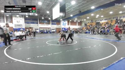 150 lbs Semifinal - Niko Valenzuela, Fountain Valley vs Caden Zendejas, Alemany