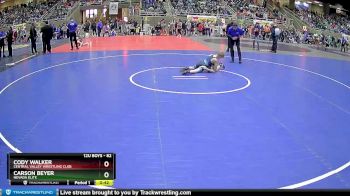 82 lbs Champ. Round 2 - Cody Walker, Central Valley Wrestling Club vs Carson Beyer, Nevada Elite