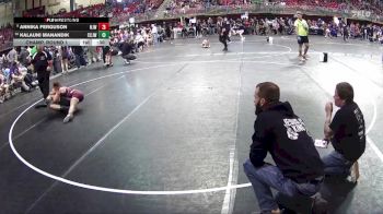 95 lbs Champ. Round 1 - Annika Ferguson, Norfolk Jr Wrestling vs Kalauni Manandik, Central City JR. Wrestling