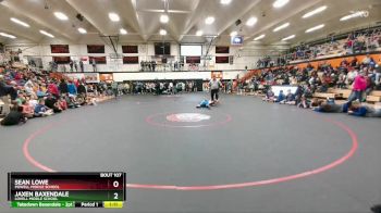 110 lbs Quarterfinal - Jaxen Baxendale, Lovell Middle School vs Sean Lowe, Powell Middle School