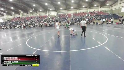 126 lbs Champ. Round 1 - Royce Decker, Stallions Wrestling Club vs Andres Curiel, West Jordan